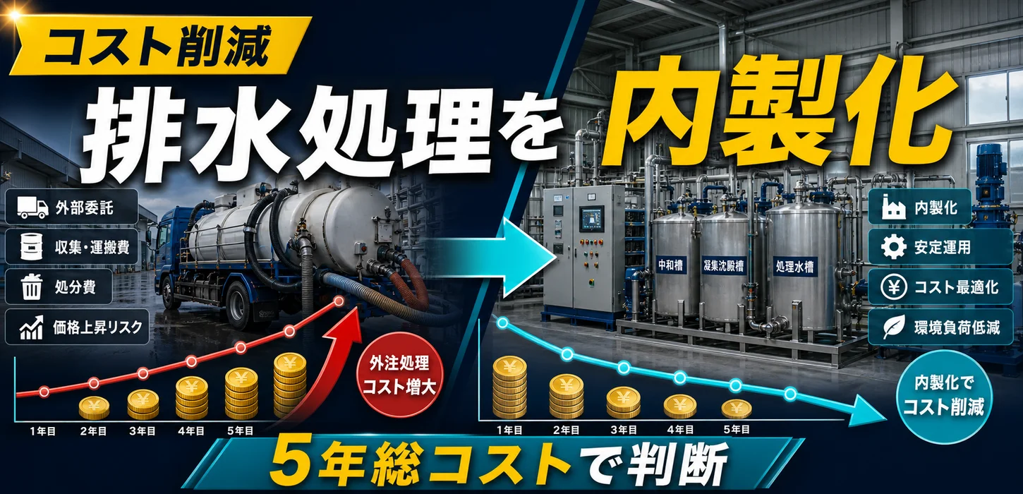 排水処理を外注から内製へ：オンサイト型排水処理で年間コストを削減する方法