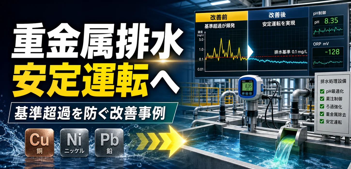 【導入事例】重金属排水で悩んでいた工場が安定運転を実現した理由