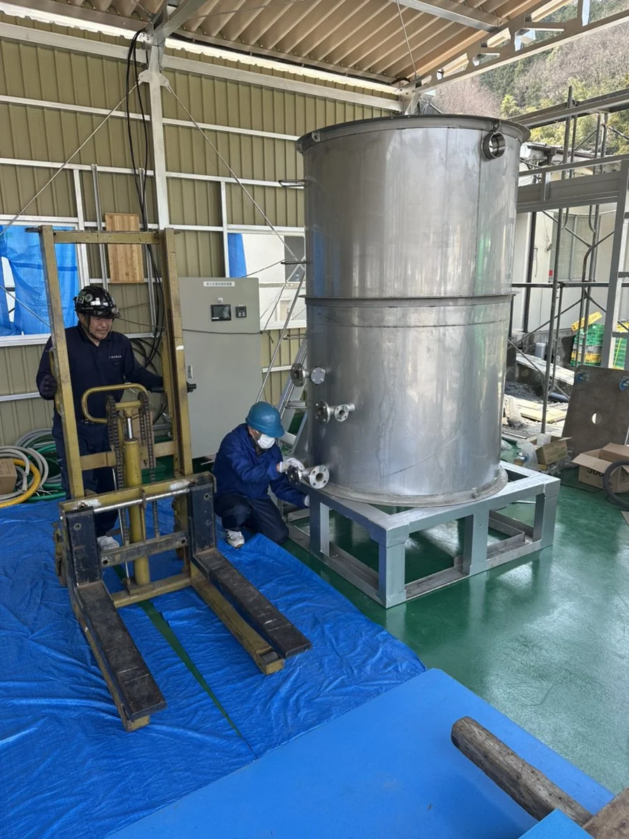処理水槽の設置工事